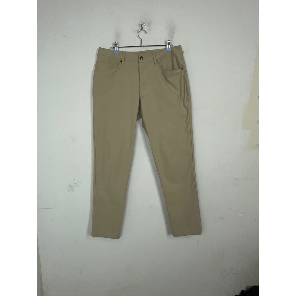 Lululemon ABC Pant Slim Fit 32 Warpstreme Tan Khaki Mens Size‎ 33 LM5ADES